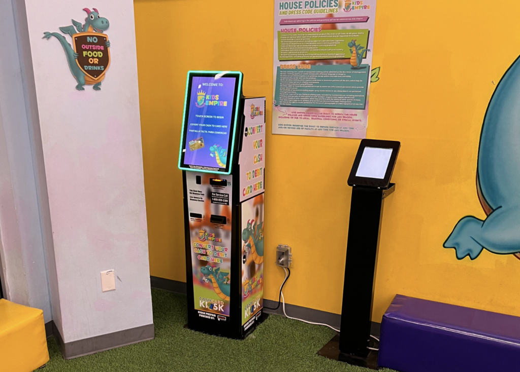 kids kingdom cash-to-card kiosks kiosks